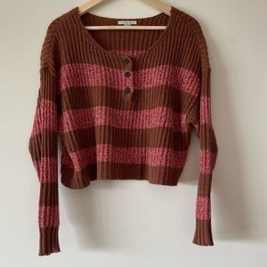 American Eagle boxy fit stripes sweater. XS